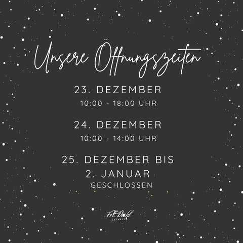 Unsere Öffnungszeiten zu Weihnachten…