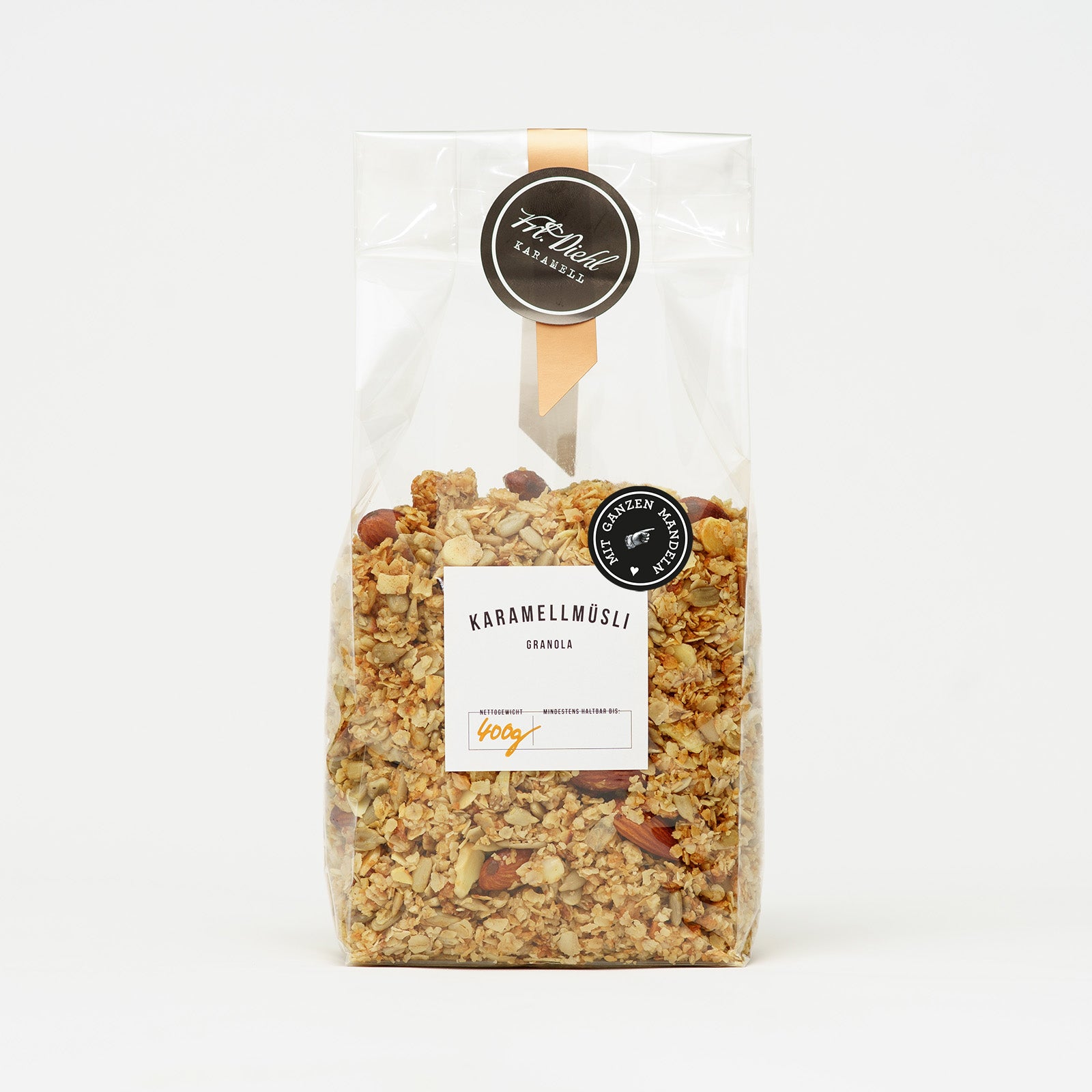 Karamell Müsli Granola mit Mandeln