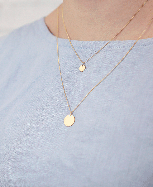 Pikfine Kette Dot in gold/silber